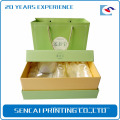 Sencai ginger tea box and bag with green rope handle